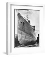 RMS Aquitania in Dry Dock-null-Framed Photographic Print