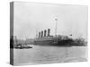 RMS Lusitania in New York Harbor-null-Stretched Canvas