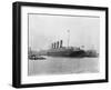 RMS Lusitania in New York Harbor-null-Framed Photographic Print