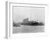 RMS Lusitania in New York Harbor-null-Framed Photographic Print