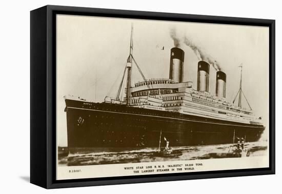 RMS Majestic, White Star Line Steamship, C1920S-Kingsway-Framed Stretched Canvas