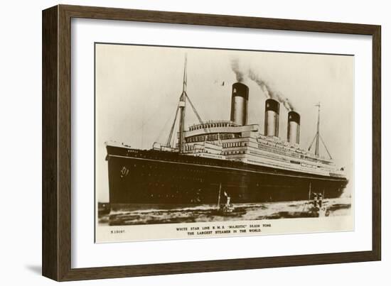 RMS Majestic, White Star Line Steamship, C1920S-Kingsway-Framed Giclee Print