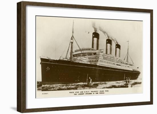 RMS Majestic, White Star Line Steamship, C1920S-Kingsway-Framed Giclee Print