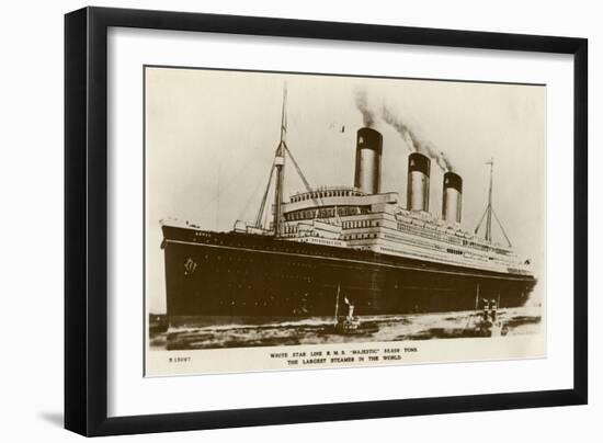 RMS Majestic, White Star Line Steamship, C1920S-Kingsway-Framed Premium Giclee Print
