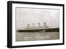 RMS Olympic on maiden voyage-null-Framed Art Print