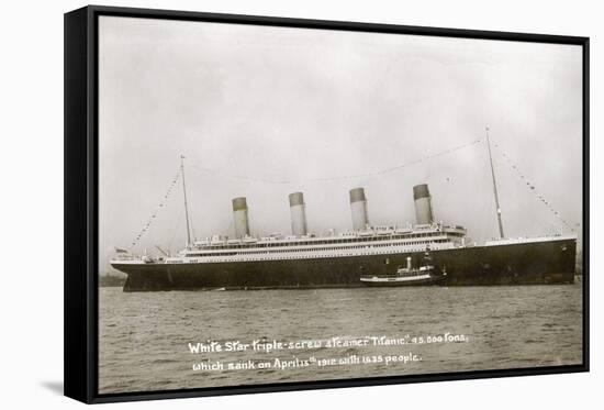 RMS Olympic on maiden voyage-null-Framed Stretched Canvas