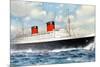 RMS Queen Elizabeth, Cunard Ocean Liner, 20th Century-null-Mounted Giclee Print