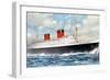 RMS Queen Elizabeth, Cunard Ocean Liner, 20th Century-null-Framed Giclee Print