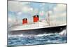 RMS Queen Elizabeth, Cunard Ocean Liner, 20th Century-null-Mounted Giclee Print