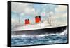 RMS Queen Elizabeth, Cunard Ocean Liner, 20th Century-null-Framed Stretched Canvas