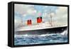 RMS Queen Elizabeth, Cunard Ocean Liner, 20th Century-null-Framed Stretched Canvas