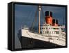 Rms Queen Mary Cruise Ship at a Port, Long Beach, Los Angeles County, California, USA-null-Framed Stretched Canvas