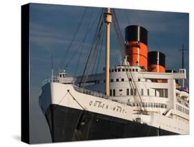 Rms Queen Mary Cruise Ship at a Port, Long Beach, Los Angeles County, California, USA-null-Stretched Canvas