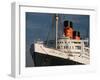 Rms Queen Mary Cruise Ship at a Port, Long Beach, Los Angeles County, California, USA-null-Framed Premium Photographic Print