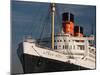 Rms Queen Mary Cruise Ship at a Port, Long Beach, Los Angeles County, California, USA-null-Mounted Premium Photographic Print