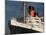 Rms Queen Mary Cruise Ship at a Port, Long Beach, Los Angeles County, California, USA-null-Mounted Photographic Print