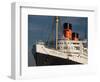 Rms Queen Mary Cruise Ship at a Port, Long Beach, Los Angeles County, California, USA-null-Framed Photographic Print