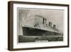 Rms Queen Mary, Cunard Ocean Liner-null-Framed Giclee Print