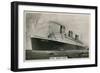 Rms Queen Mary, Cunard Ocean Liner-null-Framed Giclee Print