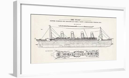 RMS Titanic-The Vintage Collection-Framed Giclee Print