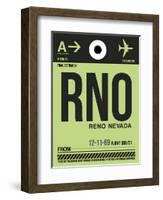 RNO Reno Luggage Tag I-NaxArt-Framed Art Print