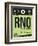 RNO Reno Luggage Tag I-NaxArt-Framed Art Print