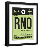 RNO Reno Luggage Tag I-NaxArt-Framed Art Print