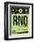 RNO Reno Luggage Tag I-NaxArt-Framed Art Print