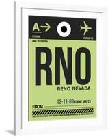 RNO Reno Luggage Tag I-NaxArt-Framed Art Print