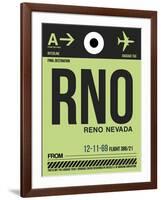 RNO Reno Luggage Tag I-NaxArt-Framed Art Print