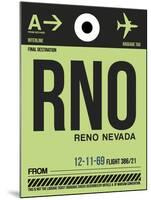 RNO Reno Luggage Tag I-NaxArt-Mounted Art Print