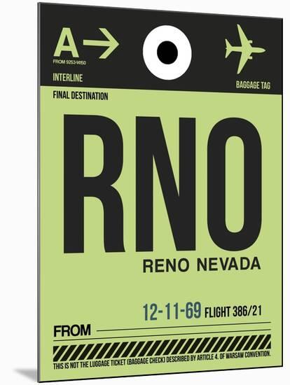 RNO Reno Luggage Tag I-NaxArt-Mounted Art Print