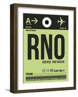 RNO Reno Luggage Tag I-NaxArt-Framed Art Print