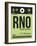 RNO Reno Luggage Tag I-NaxArt-Framed Art Print