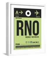 RNO Reno Luggage Tag I-NaxArt-Framed Art Print