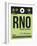 RNO Reno Luggage Tag I-NaxArt-Framed Art Print