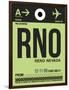 RNO Reno Luggage Tag I-NaxArt-Framed Art Print