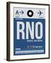 RNO Reno Luggage Tag II-NaxArt-Framed Art Print