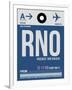 RNO Reno Luggage Tag II-NaxArt-Framed Art Print