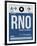 RNO Reno Luggage Tag II-NaxArt-Framed Art Print