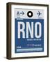 RNO Reno Luggage Tag II-NaxArt-Framed Art Print