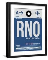 RNO Reno Luggage Tag II-NaxArt-Framed Art Print