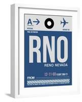 RNO Reno Luggage Tag II-NaxArt-Framed Art Print