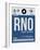 RNO Reno Luggage Tag II-NaxArt-Framed Art Print