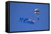 Rnzaf Sky Diving, New Zealand Flag, Warbirds over Wanaka, South Island New Zealand-David Wall-Framed Stretched Canvas