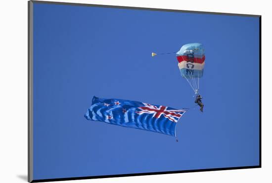 Rnzaf Sky Diving, New Zealand Flag, Warbirds over Wanaka, South Island New Zealand-David Wall-Mounted Photographic Print