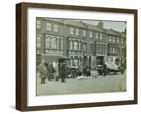 Road Accident, Calabria Road, Islington, London, 1925-null-Framed Premium Photographic Print