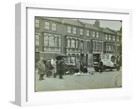 Road Accident, Calabria Road, Islington, London, 1925-null-Framed Premium Photographic Print