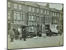 Road Accident, Calabria Road, Islington, London, 1925-null-Mounted Premium Photographic Print