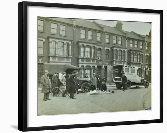 Road Accident, Calabria Road, Islington, London, 1925-null-Framed Photographic Print